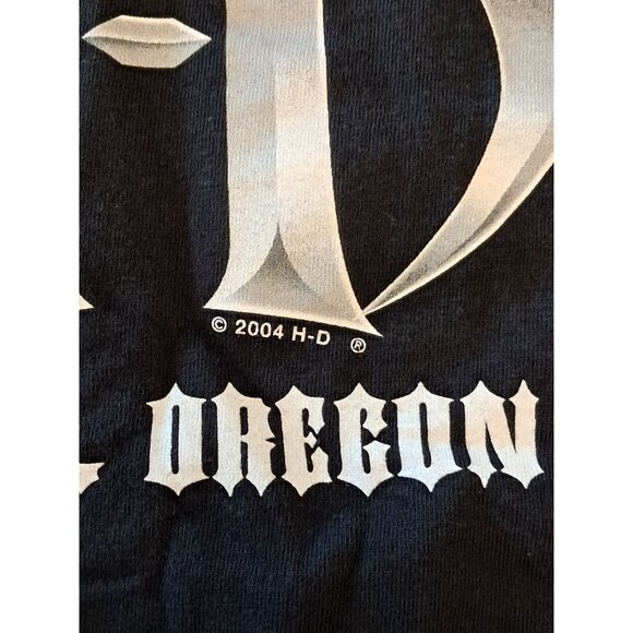 Vintage Harley Davidson T Shirt Mens Size 2XL Black Paradise Oregon Graphic 2004 - Picture 6 of 7